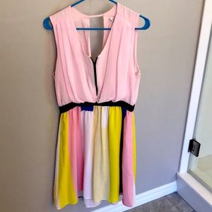 Sandro Paris multi-color silk dress size 3/ L